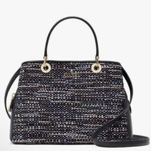 New Kate Spade Sullivan Satchel in Carey Tweed W/ Crossbody Strap $499 Retail